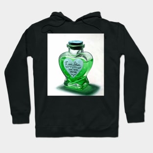 Alchemy Love elixir potion - green potion heart bottle Hoodie